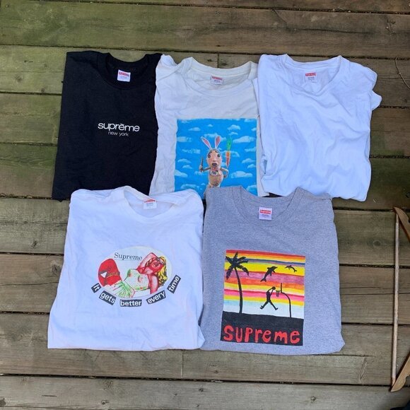 LOT OF 5 Supreme Shirts Large - Picture 3 of 4